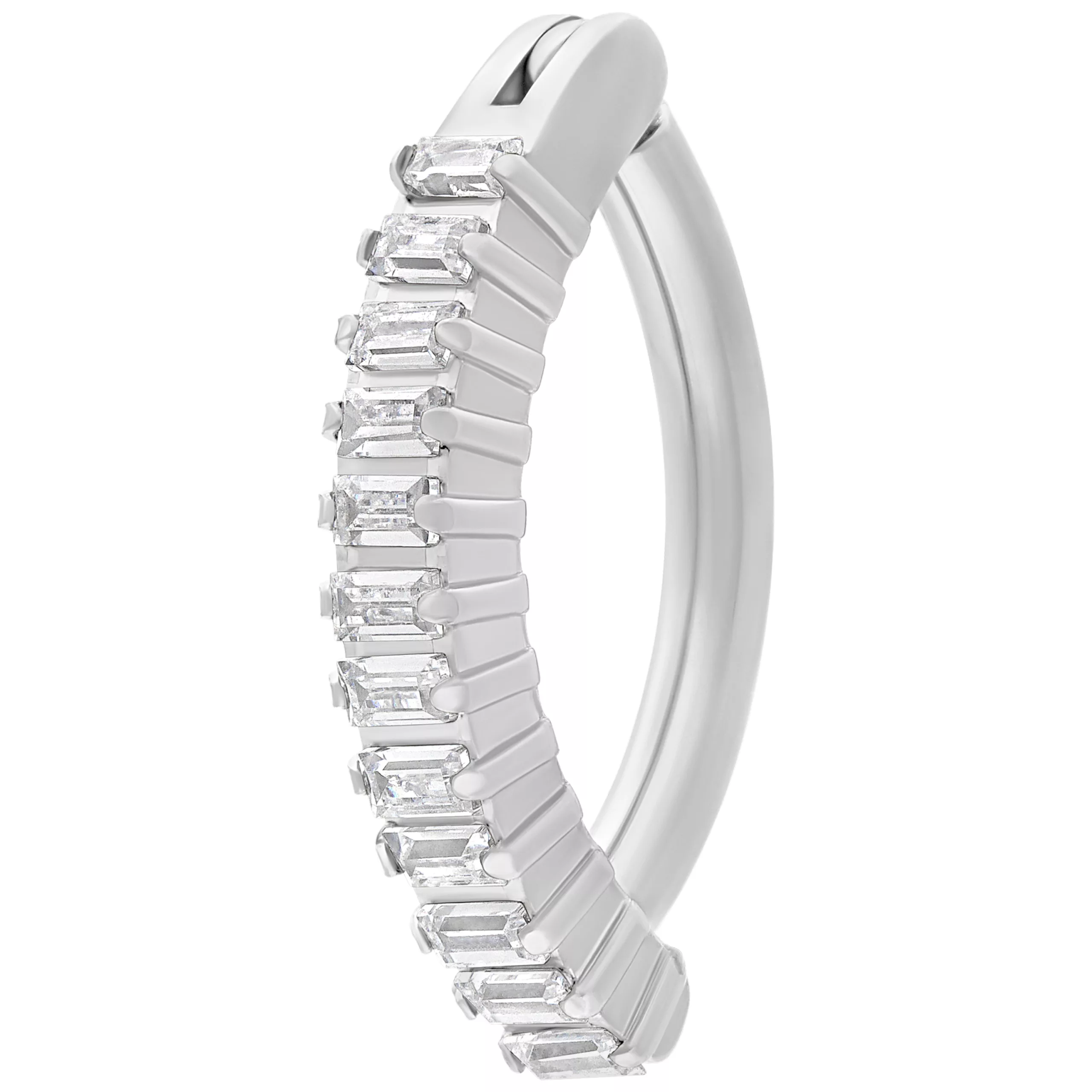 Square Crystal Belly Arch Clicker Square Crystal Belly Arch Clicker