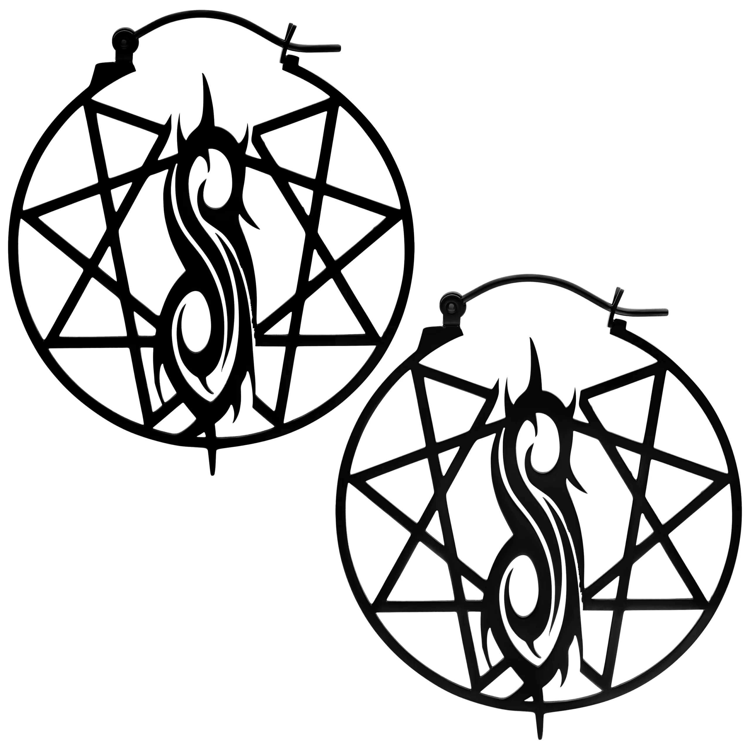 Slipknot Nonagram Logo Earrings Slipknot Nonagram Logo Earrings