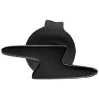 Musta Flash korvakoru kirurginteräksestä 316L, valkoisella taustalla