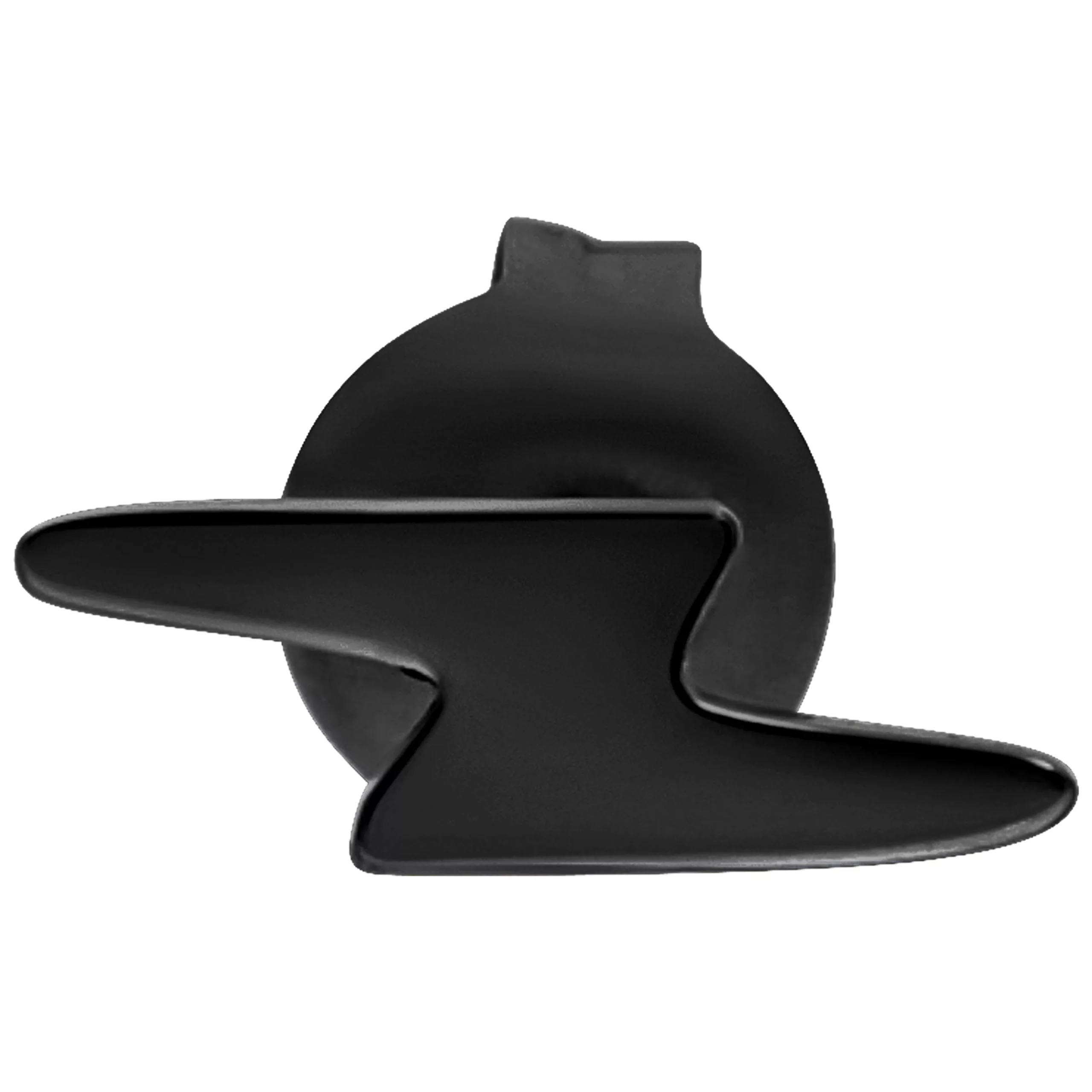 Musta Flash korvakoru kirurginteräksestä 316L, valkoisella taustalla