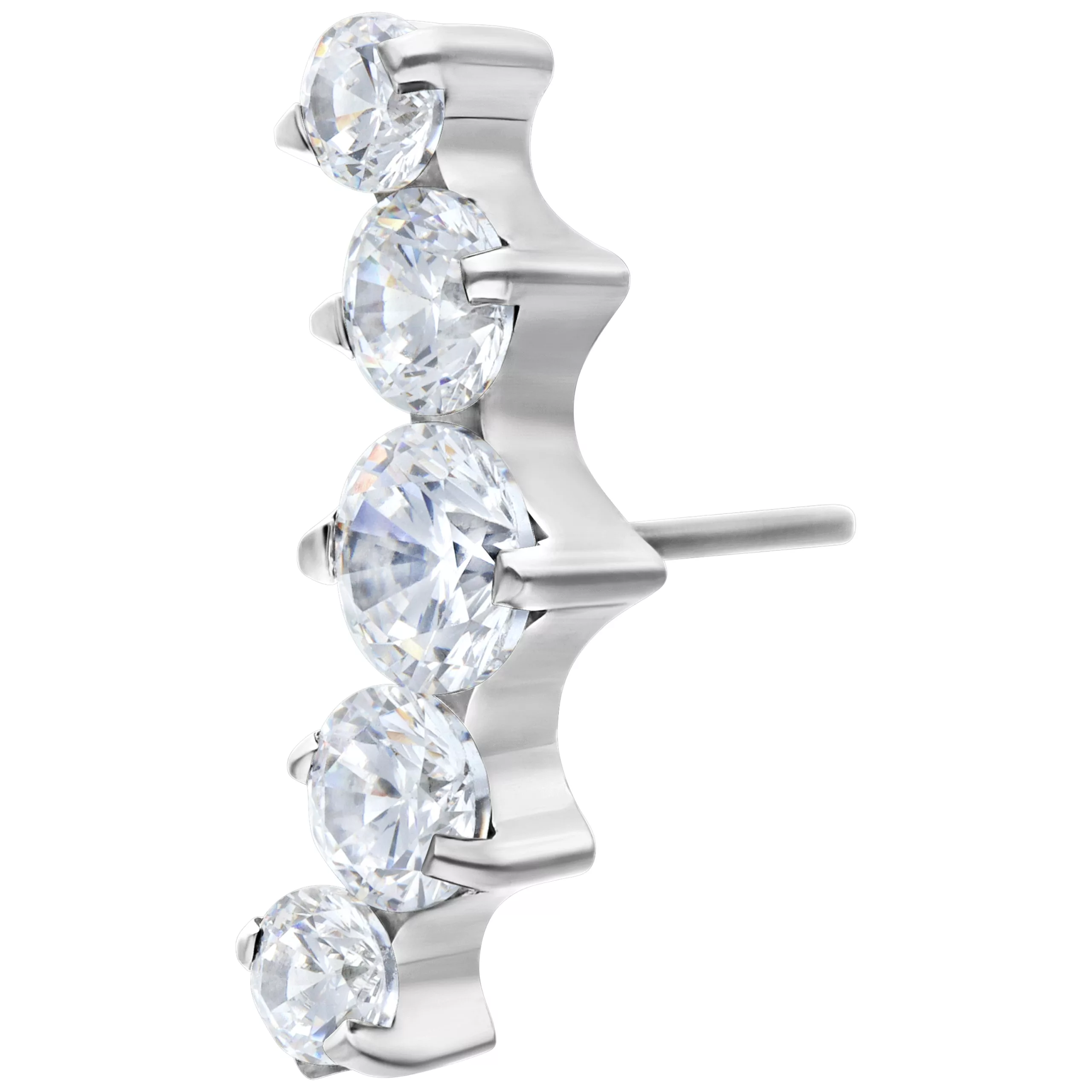 Push Fit Curved 5 Crystal Attachment