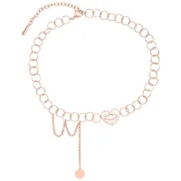 Ruusuinen choker sydän- ja silmäkuviolla valkoisella taustalla