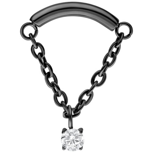 Crystal Hidden Helix Push Fit Attachment - Koristeosa - Musta metalli