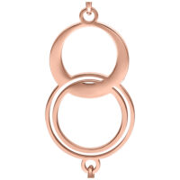 Sinn Hoops Pairs in Roségold, Edelstahl Roségoldene Ohrringe aus Chirurgenstahl 316L auf weißem Hintergrund