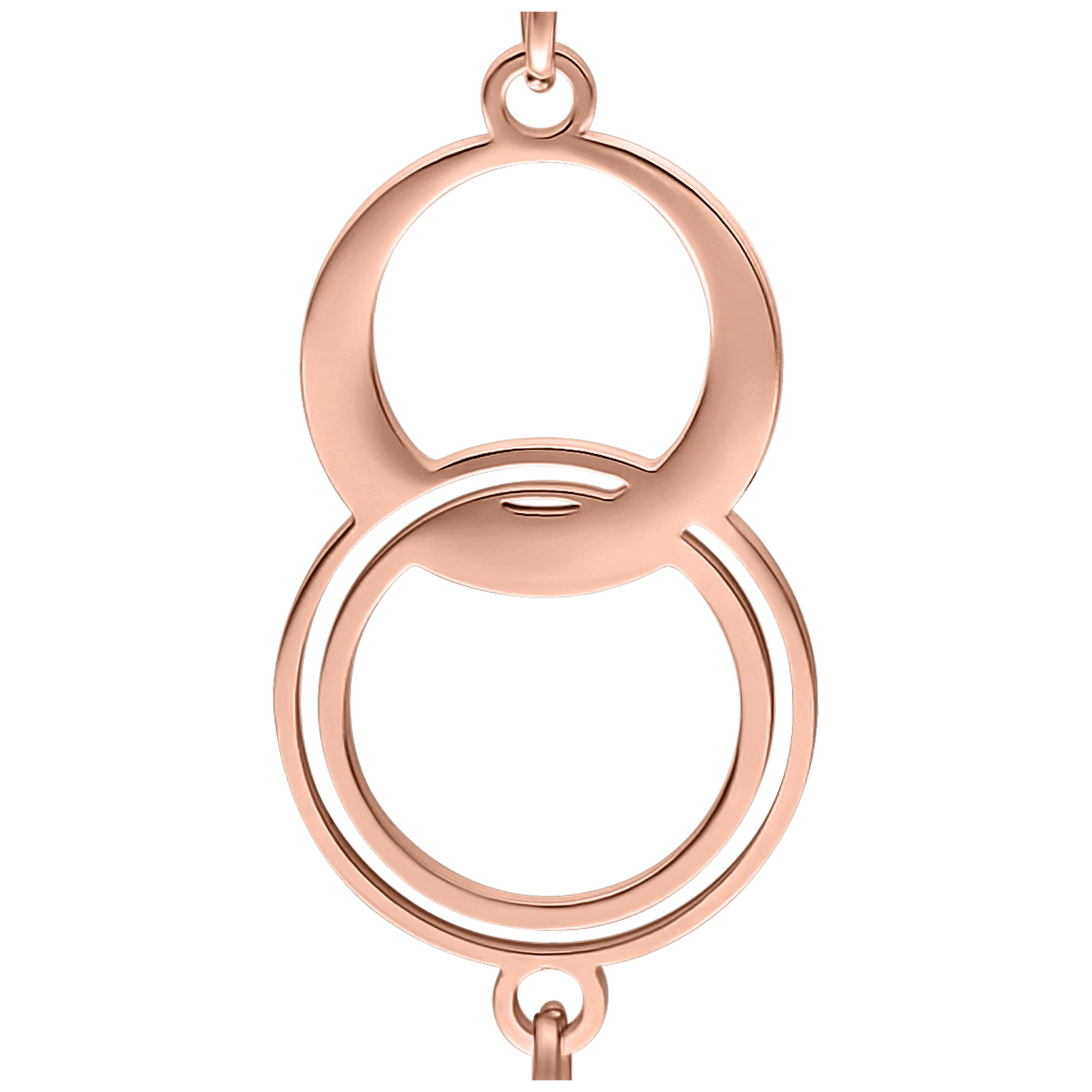 Sinn Hoops Pairs in Roségold, Edelstahl Roségoldene Ohrringe aus Chirurgenstahl 316L auf weißem Hintergrund