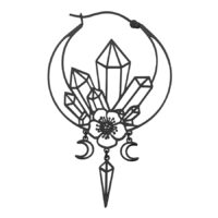 Oracle Hoops in Schwarz aus Chirurgenstahl Schwarze Oracle Hoops Ohrringe aus Chirurgenstahl mit Kristall-Design auf weißem Hintergrund