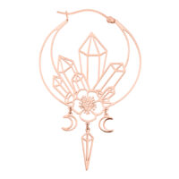 Roségoldene Oracle Hoops Ohrringe mit geometrischem Design und Klappverschluss