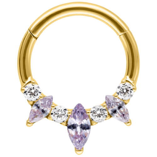 Marquise Hinged Septum Clicker -lävistysrengas