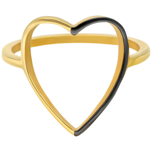 2 Coloured Heart Ring