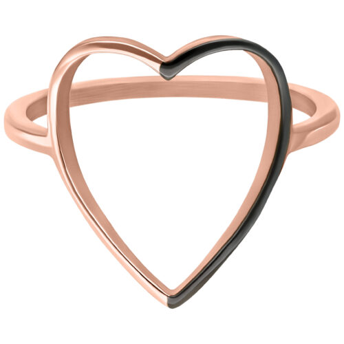 2 Coloured Heart Ring