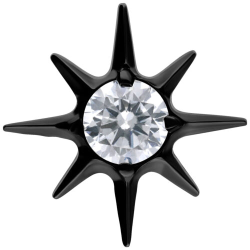 Push Fit Crystal Star Attachment - Musta metalli