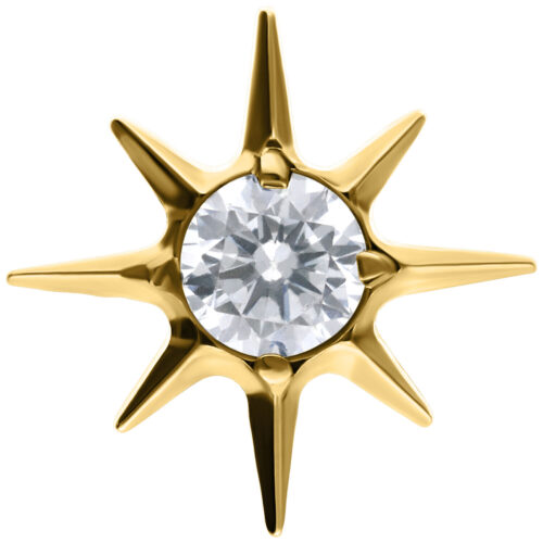 Push Fit Crystal Star Attachment - Kultainen metalli