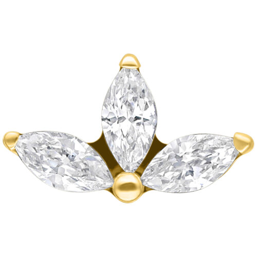 Push Fit Crystal Lotus Attachment - Kultainen metalli