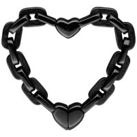 Verena Venus Hearts Ohrgewichte Schwarz Schwarze herzförmige Ohrgewichte aus PMMA auf weißem Hintergrund