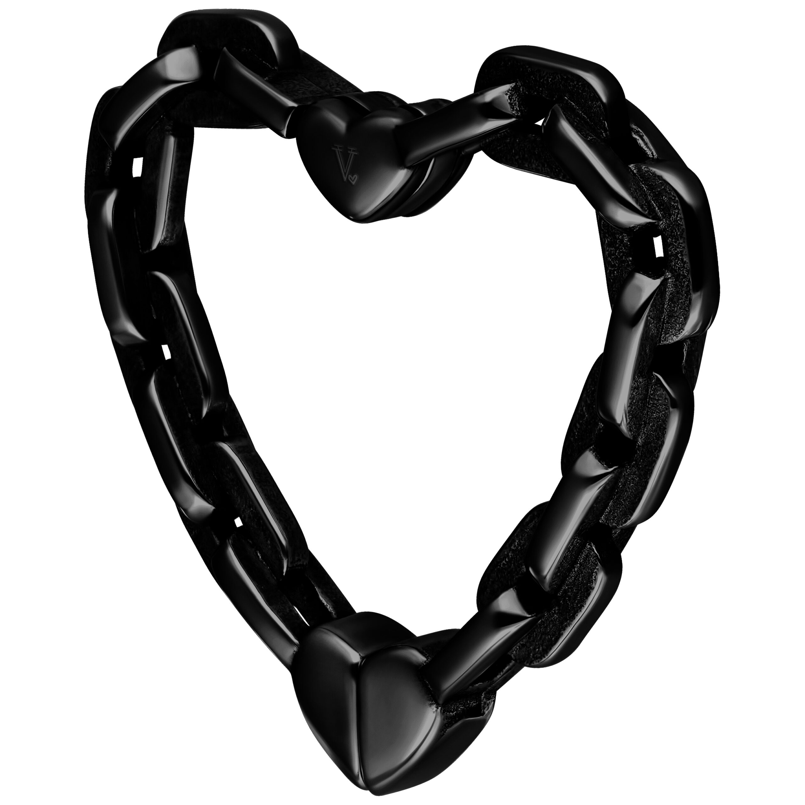 Verena Venus Ohrgewicht Herz Schwarz Schwarzes Herz-Ohrgewicht von Verena Venus auf weißem Hintergrund