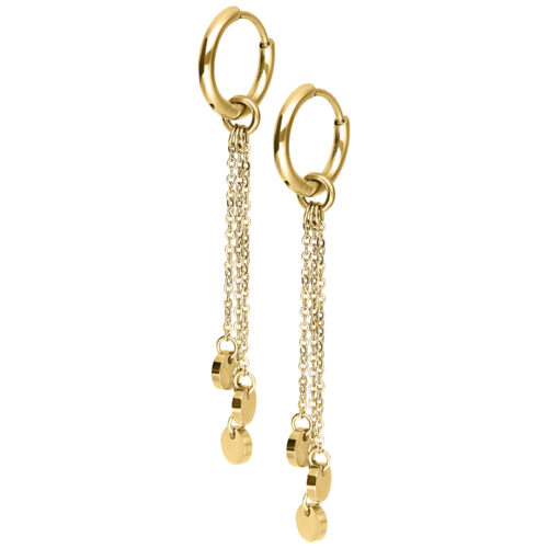 Little Plate Hoops (pair) - Kultainen metalli