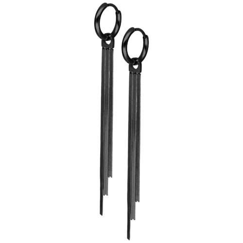 Little Snakechain Hoops (pair) - Musta metalli