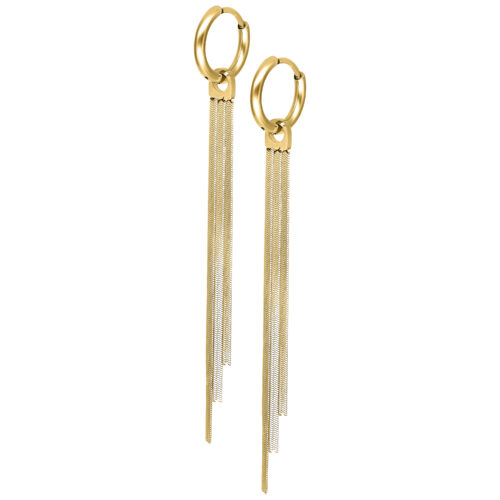 Little Snakechain Hoops (pair) - Kultainen metalli