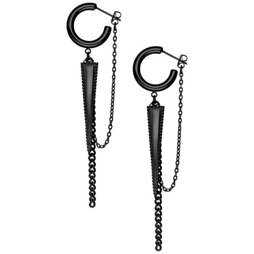 Little rockin´Triangle Earstuds - Musta metalli