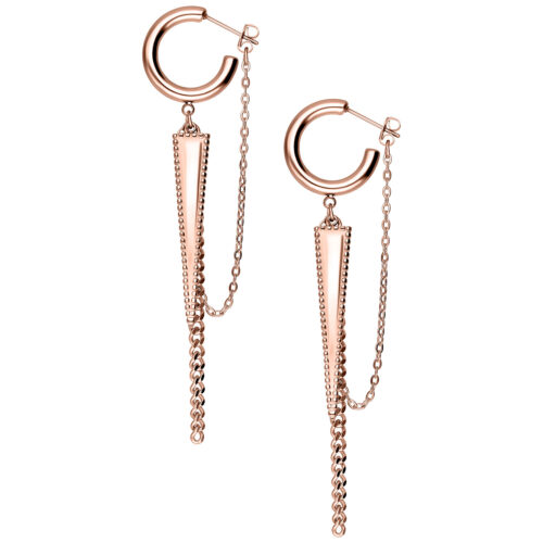 Little rockin´Triangle Earstuds - Ruusukultainen metalli
