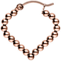 Ruusukultaiset Bubble Polygon -korvakorut valkoisella taustalla