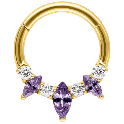 Marquise Hinged Septum Clicker -lävistysrengas
