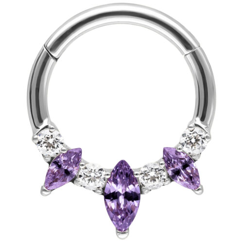 Marquise Hinged Septum Clicker -lävistysrengas