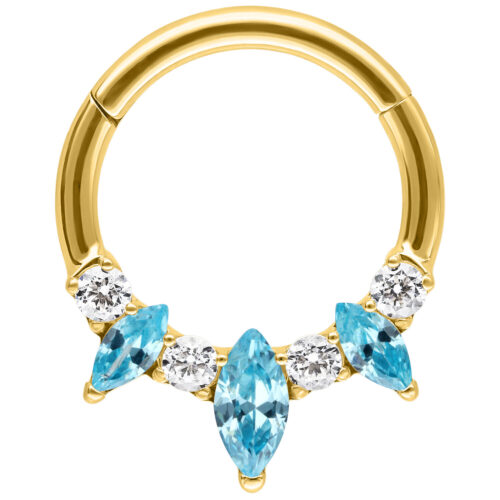 Marquise Hinged Septum Clicker -lävistysrengas