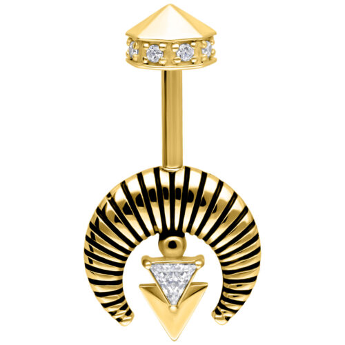 Vertical Helix Crystal Horus Barbell - Kultainen metalli