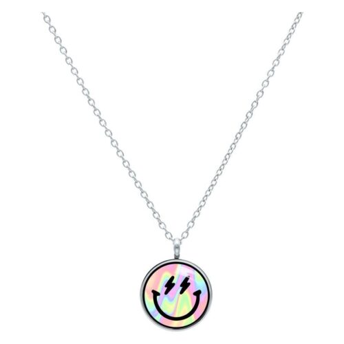 Smiley - kaulakoru - Hopeinen metalli