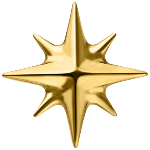Push Fit Star - koristeosa - Kultainen metalli