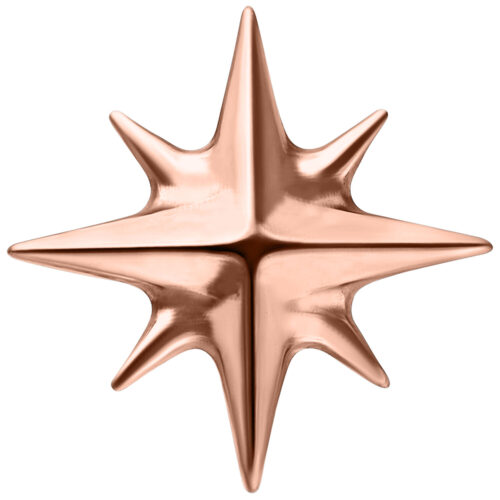 Push Fit Star - koristeosa - Ruusukultainen metalli
