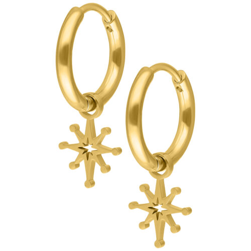 Mini Polar Star Hoops Pair - Kultainen metalli