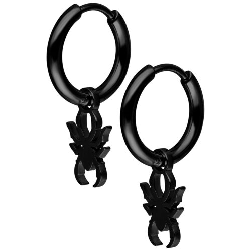 Mini Spider Hoops Pair - Musta metalli