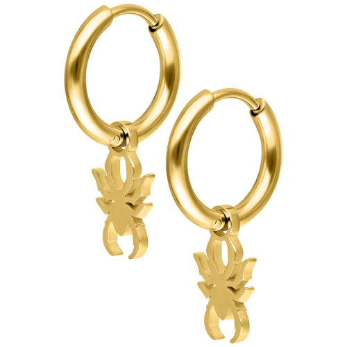 Mini Spider Hoops Pair - Kultainen metalli