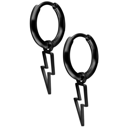 Mini Flash Hoops Pair - Musta metalli