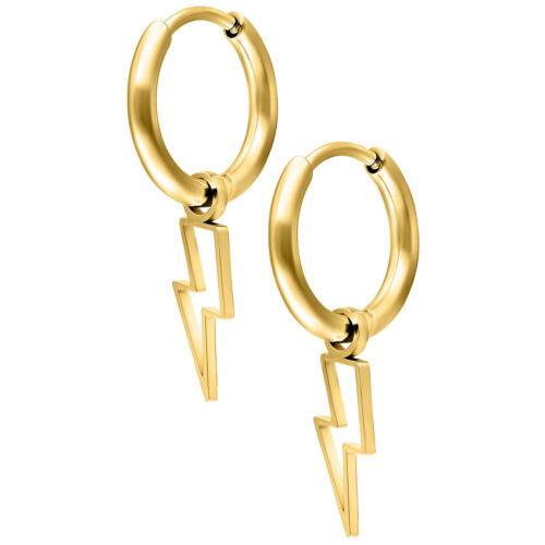 Mini Flash Hoops Pair - Kultainen metalli