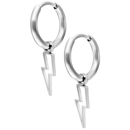 Mini Flash Hoops Pair - Hopeinen metalli