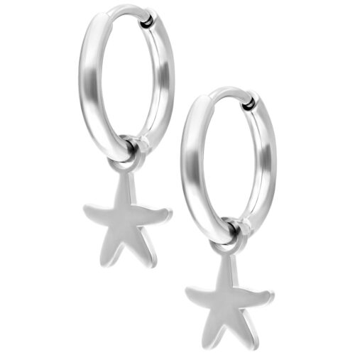 Mini Starfish Hoops Pair