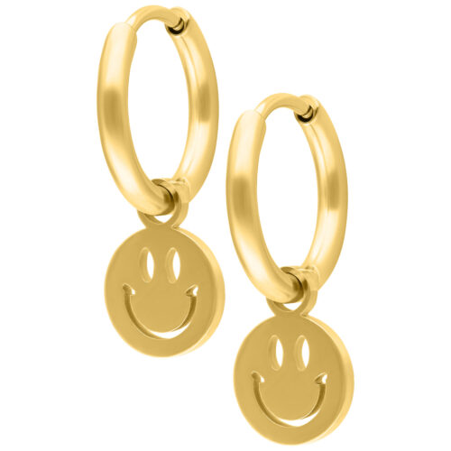 Mini Smiley Hoops Pair