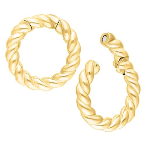 Twisted Ear Weights - korvapainot - Kultainen metalli