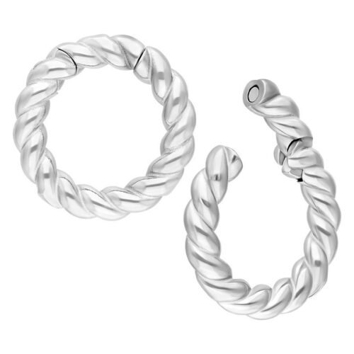 Twisted Ear Weights - korvapainot - Hopeinen metalli