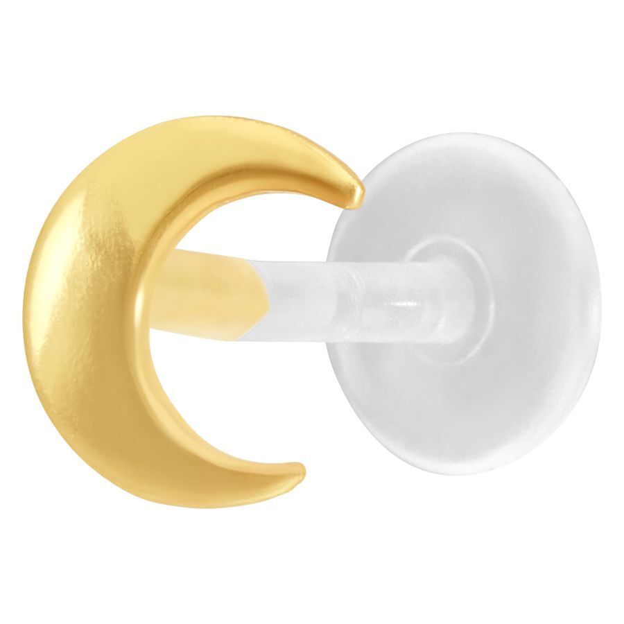 Kultainen Moon Push-Fit Labret Kultainen Moon Push-Fit Labret valkoisella taustalla