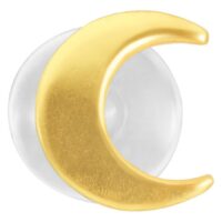 Kultainen Moon Push-Fit Labret Kultainen labret kuunsirpin muodossa valkoisella taustalla