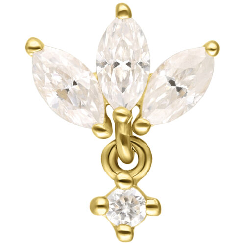 14K Perfect Fit Moissanit Lotus Attachment