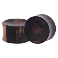 Concave Ebony Wood Plug Concave Ebony Wood Plug
