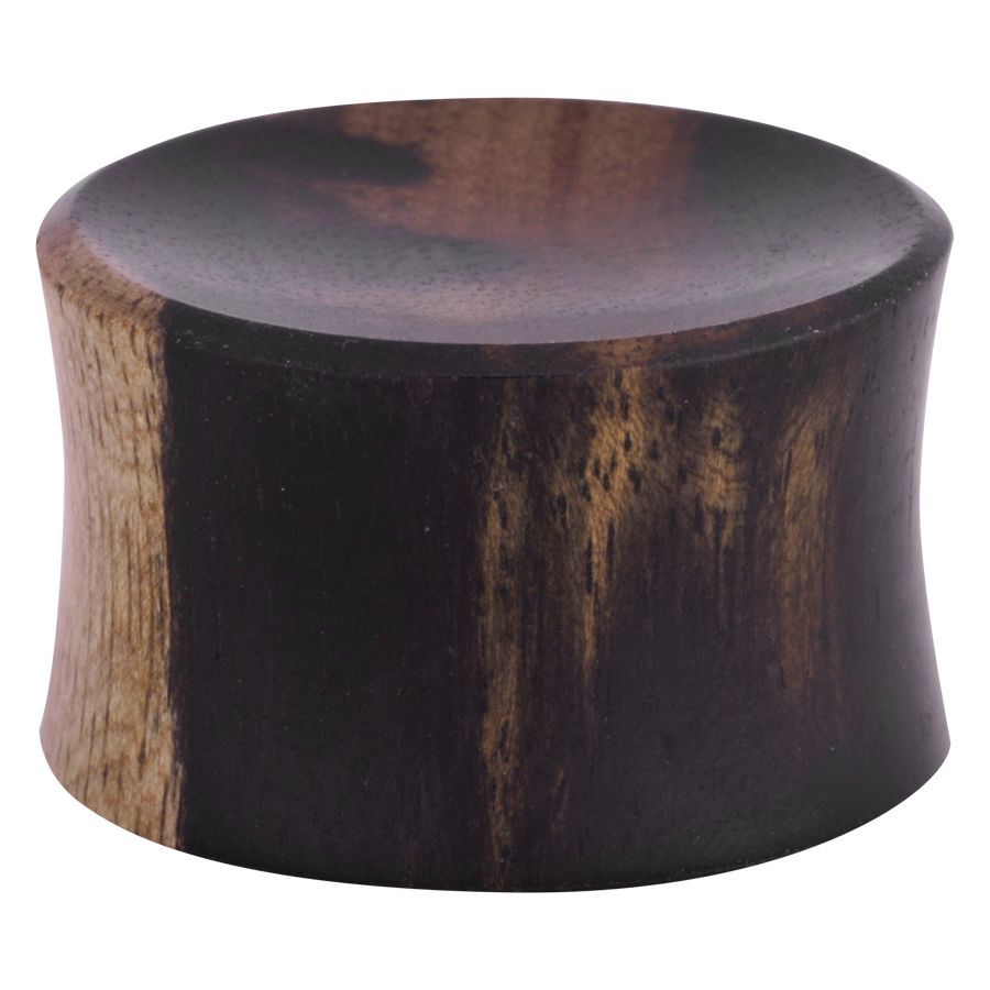 Concave Ebony Wood Plug Concave Ebony Wood Plug