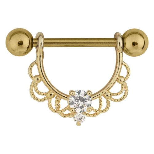 Fairytale Nipple Barbell - Kultainen metalli