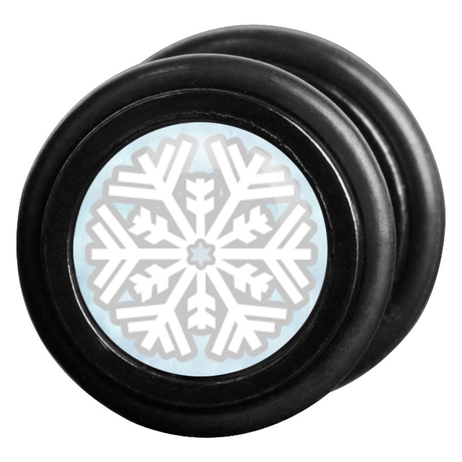 Schwarzer Snowflake Fakeplug aus Chirurgenstahl