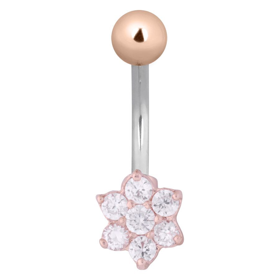 Napakoru ruusukultaa, kukkamuoto kirkkailla kristalleilla